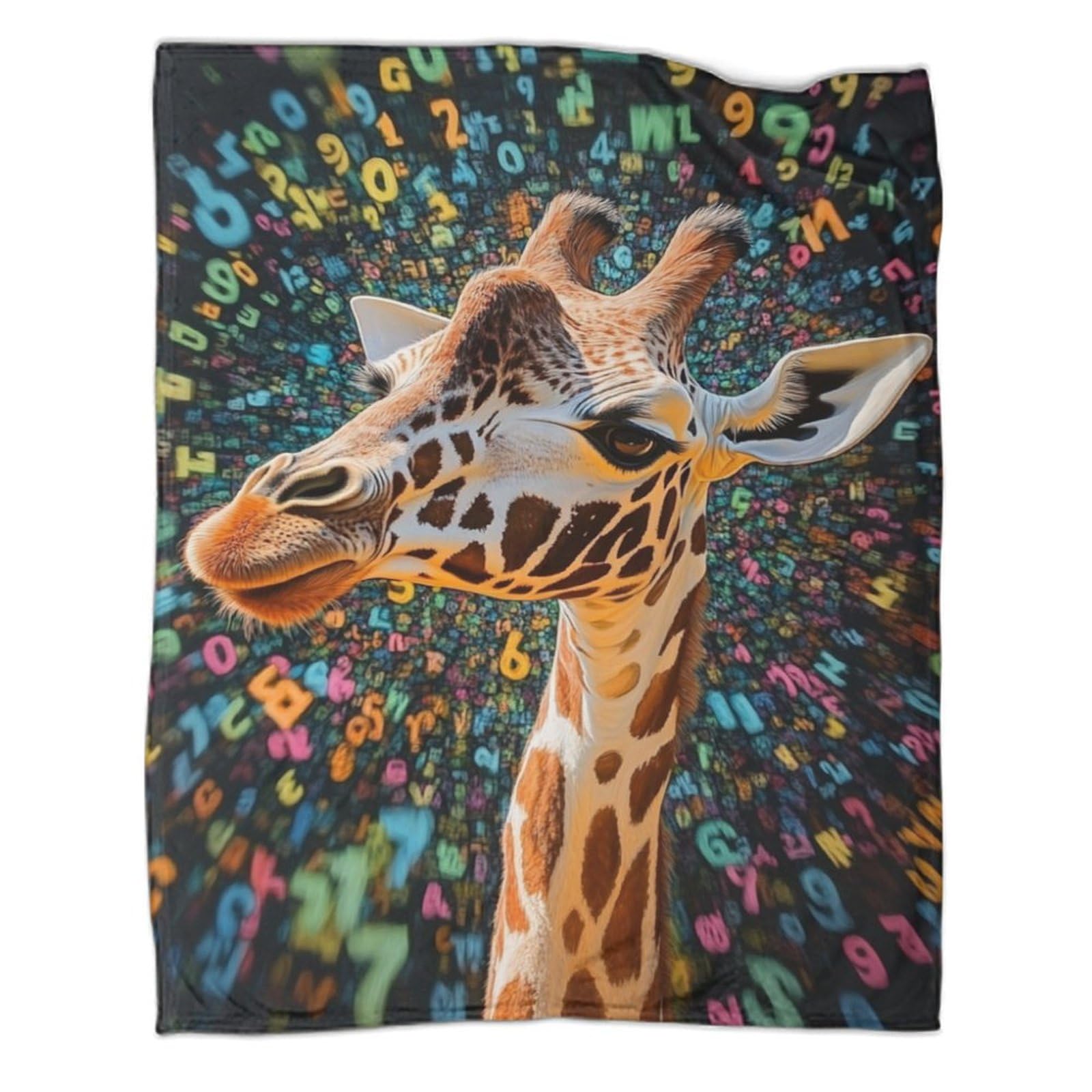 Couverture girafe en microfibre 150x200 cm plaid chaud lit canapé