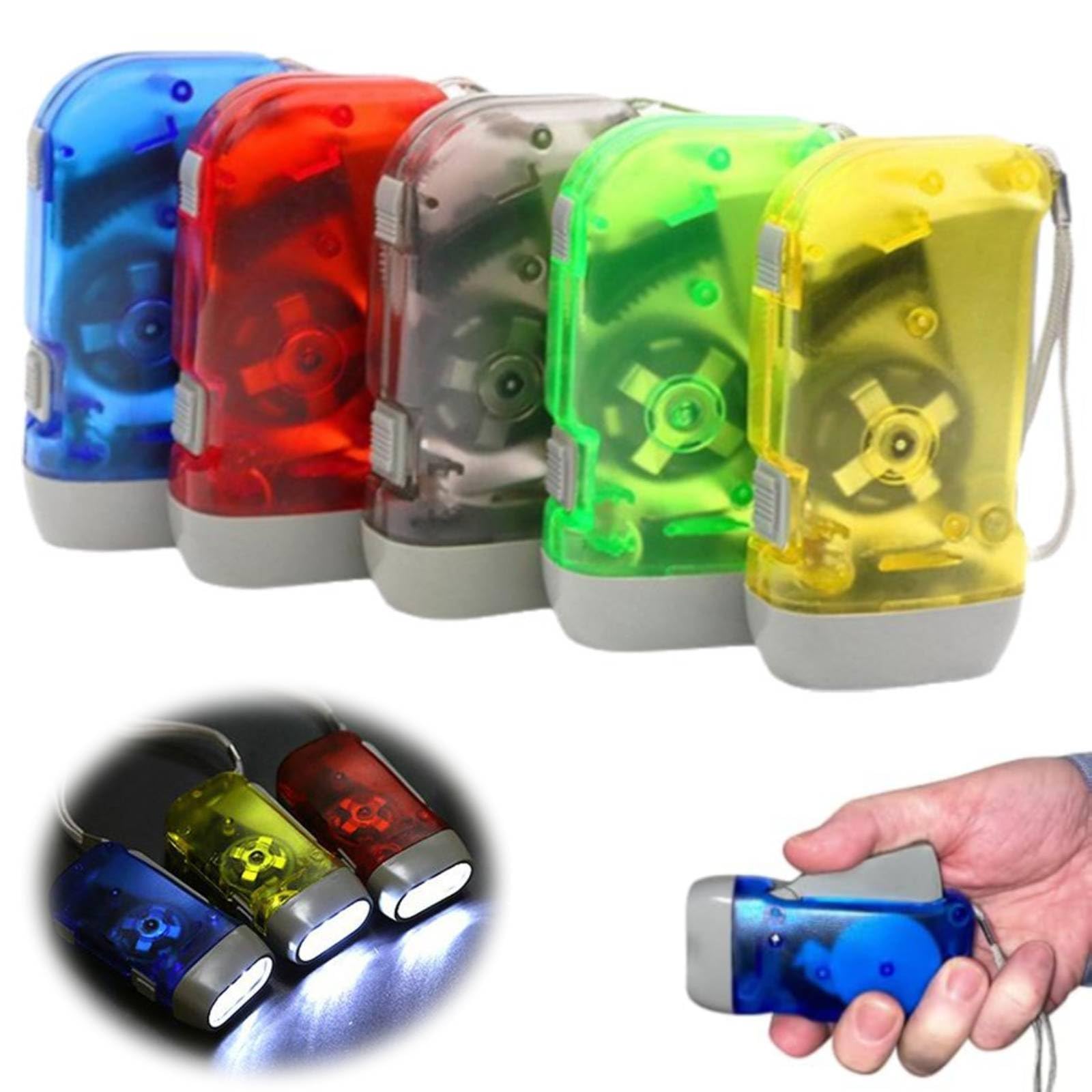 5Pcs Hand Crank Flashlights, 3 LED Hand Press Torch Outdoor Mini Manual Hand Crank Torch Emergency Flashlight Lamp for Camping/Hiking/Traveling/Repairing/Checking