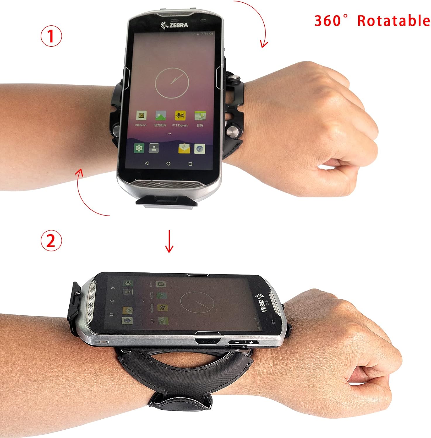 Carrying Case for Zebra TC51 TC52 TC56 TC57 Barcode Scanner Adjustable Strap Armband,Black SG-TC51-WMADP1-02 - Image 4