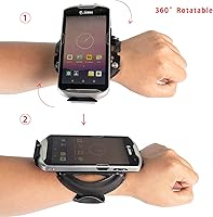 Vista 4 de Estuche de transporte para Zebra TC51 TC52 TC56 TC57 escáner de código de barras correa ajustable, negro SG-TC51-WMADP1-02