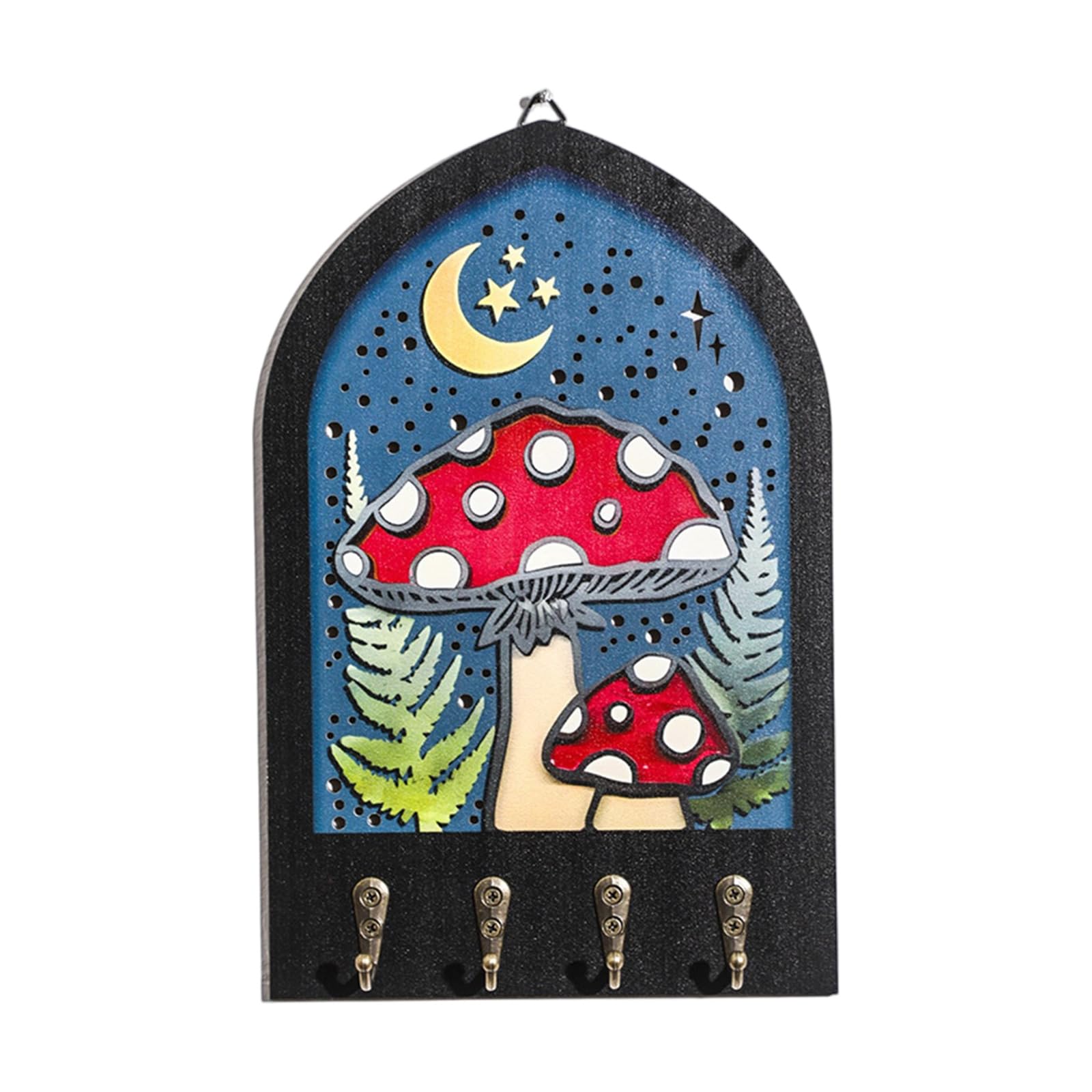 Xjdzineq Sturdy Wooden Entryway Decoration with Antique Finish and Functional Storage Hook Unique Doorway Hanging Rack