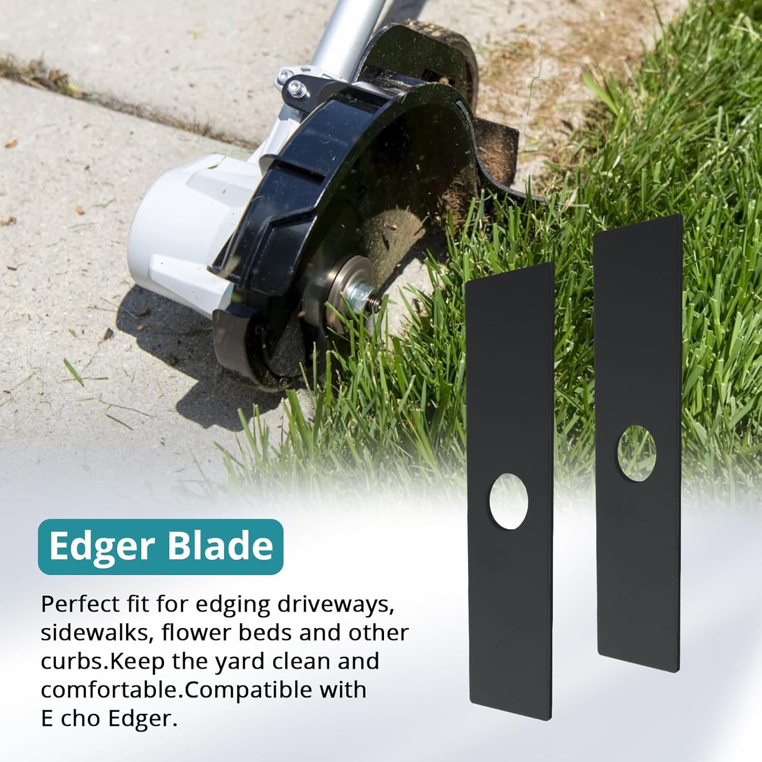 Multi-Head Edger Blade 7.8 Inch - Direct Replacement for EGO Power+ EA0800 - Fits ME0801 & ME0800 Edger Models - 0.98 Inch Center Hole (8 Pack - Black)