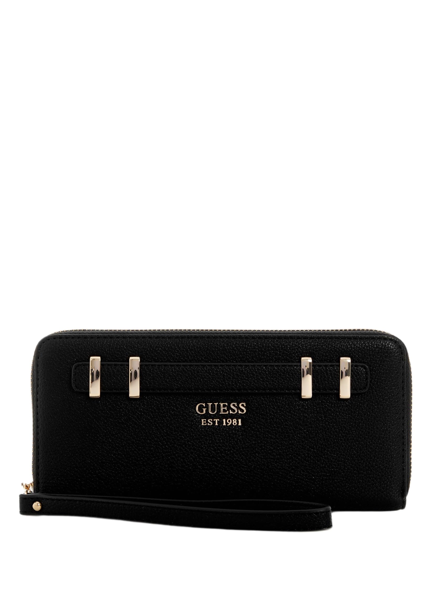 GUESS portafoglio Gregoria SLG Large Zip Around Wallet Black nero