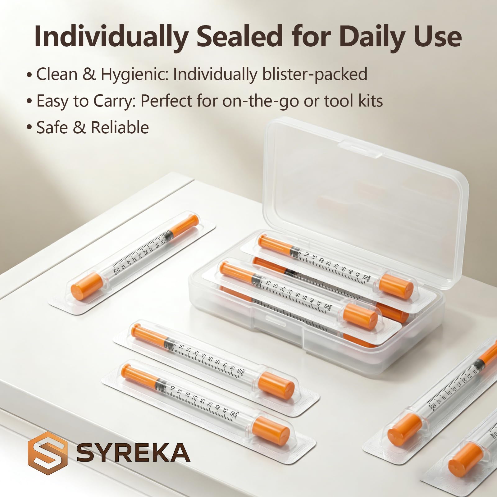 Lab Syringes - 100 Pack 0.5ml 30G -5