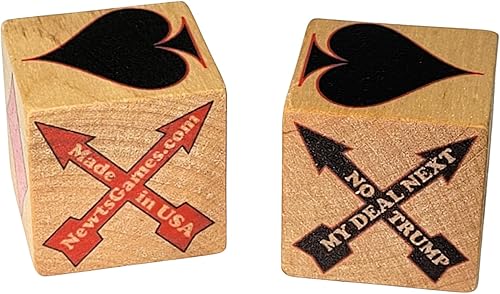 Miniatura 9 de Newt's Playing Cards Juego de 2 marcadores Trump de madera natural, indica qué traje es Trump para juegos de cartas como Pinochle, Bridge, Euchre,