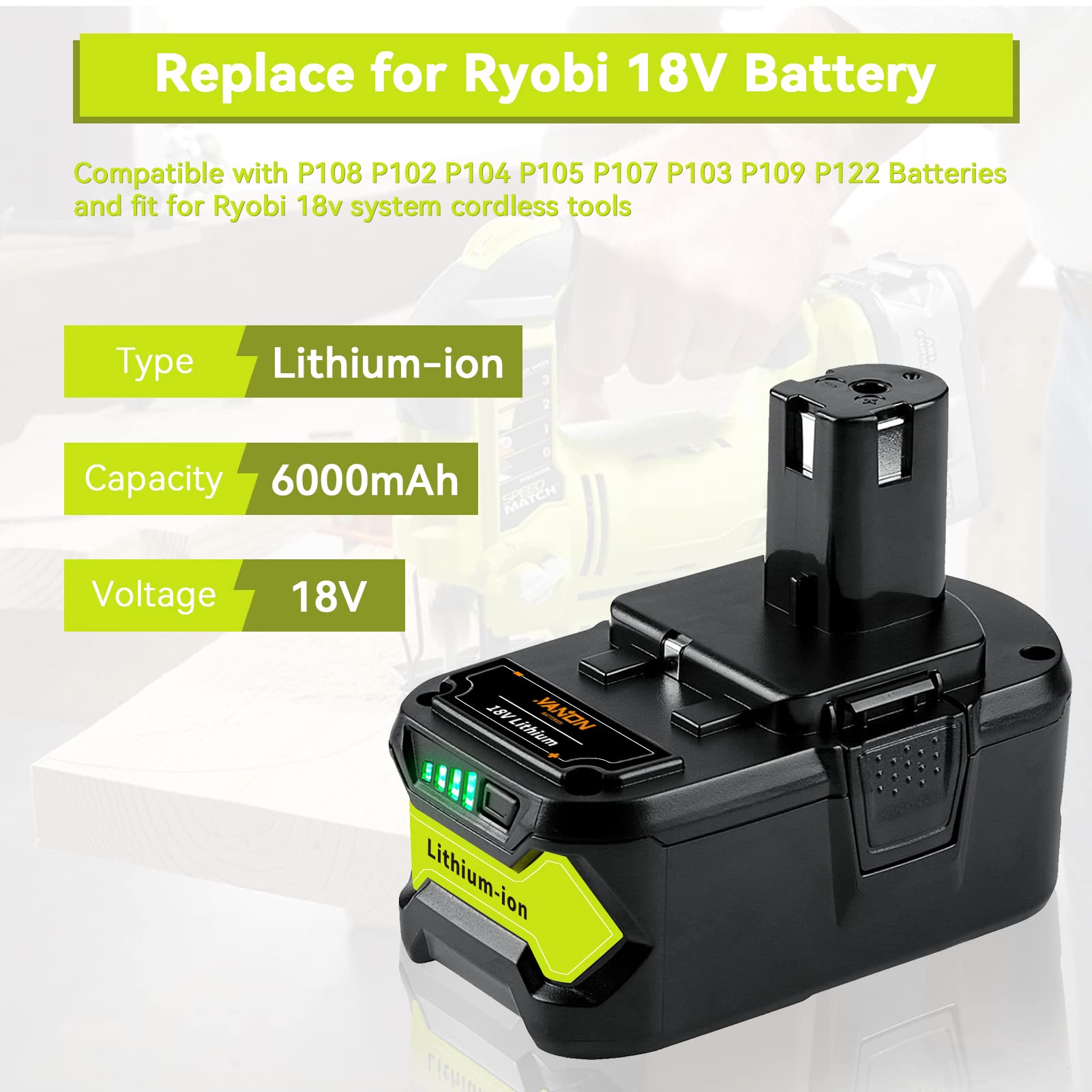 Ryobi 18Volt Battery Lithium ion 