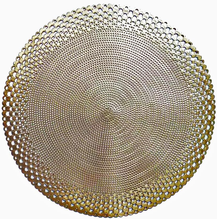 Miniatura 4 de Juego de 4 manteles individuales redondos de vinilo, antideslizantes, ideales para mesa de comedor en interiores y exteriores, lavables y