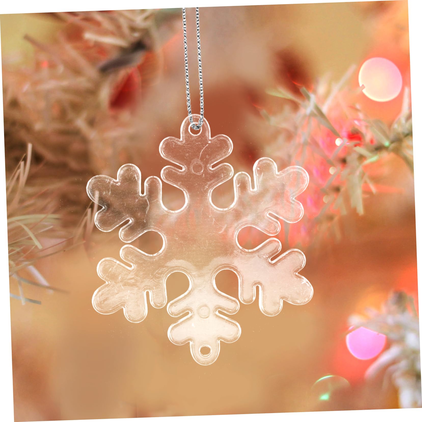 PRETYZOOM 300 STK transparente Schneeflocke winterdeko Weihnachts Party Weihnachtsschneeflockenverzierungen hängende Bunte Schneeflocke Weihnachtsschneeflocke- Weihnachtsbaum