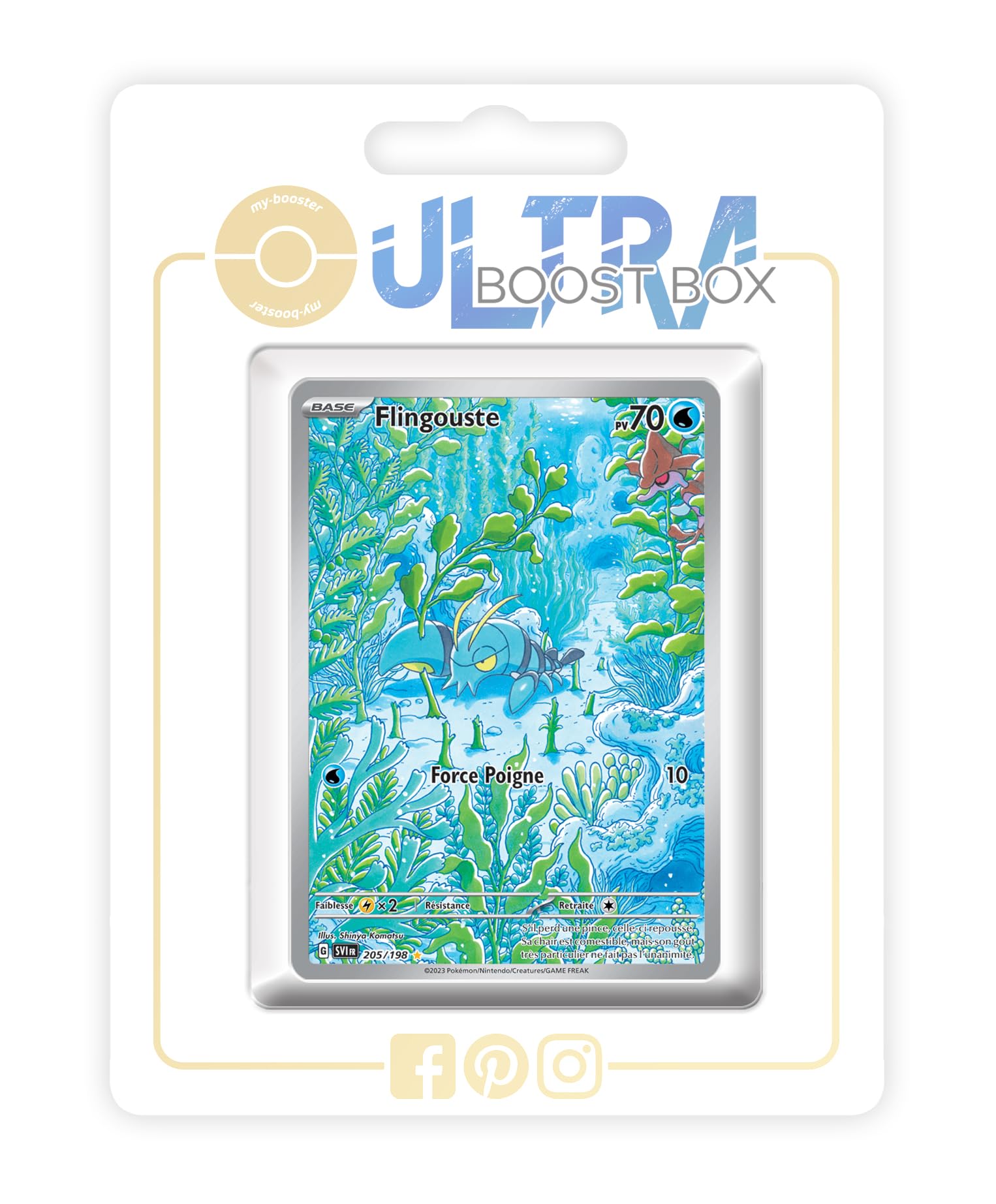 Flingouste (Claucher) 205/198 Alternative Shiny Pokémon Gallery - my-booster X Écarlate et Violet 01 - Box of 10 Pokemon French Cards