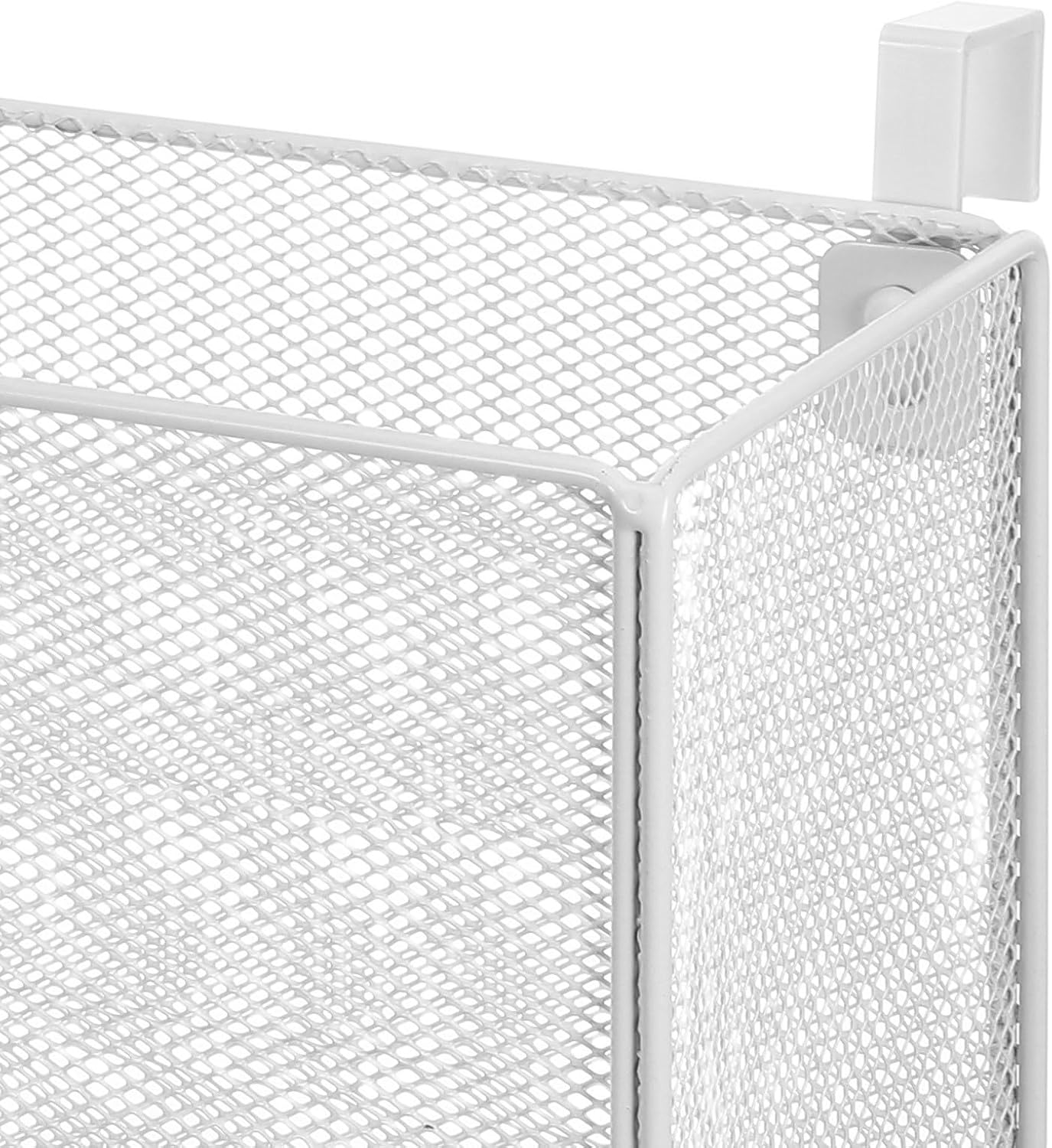 STOBAZA Hanging Storage Solution Basket Storage Organizer Bedside with Hooks, Iron Dormitory Shelf Multi-purpose Minimalist Modern Design for Bedside Table for College Dorm and Bedroom