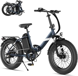 Touroll S3/S3 Pro E-Bike Klapprad mit 1296Wh Akku bis 65km/195km Reichweite, 20''x3.0'' Fat Tire Elektrofahrrad Herren Damen, 250W Motor mit 50Nm Drehmoment, Ebike mit Gepäckträger, StVZO Konfor
