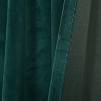 Vista 4 de Roslynwood Cortinas de terciopelo, decoración de hogar, verde azulado, para la sala, opacas y con aislamiento térmico, para comedor, fondo