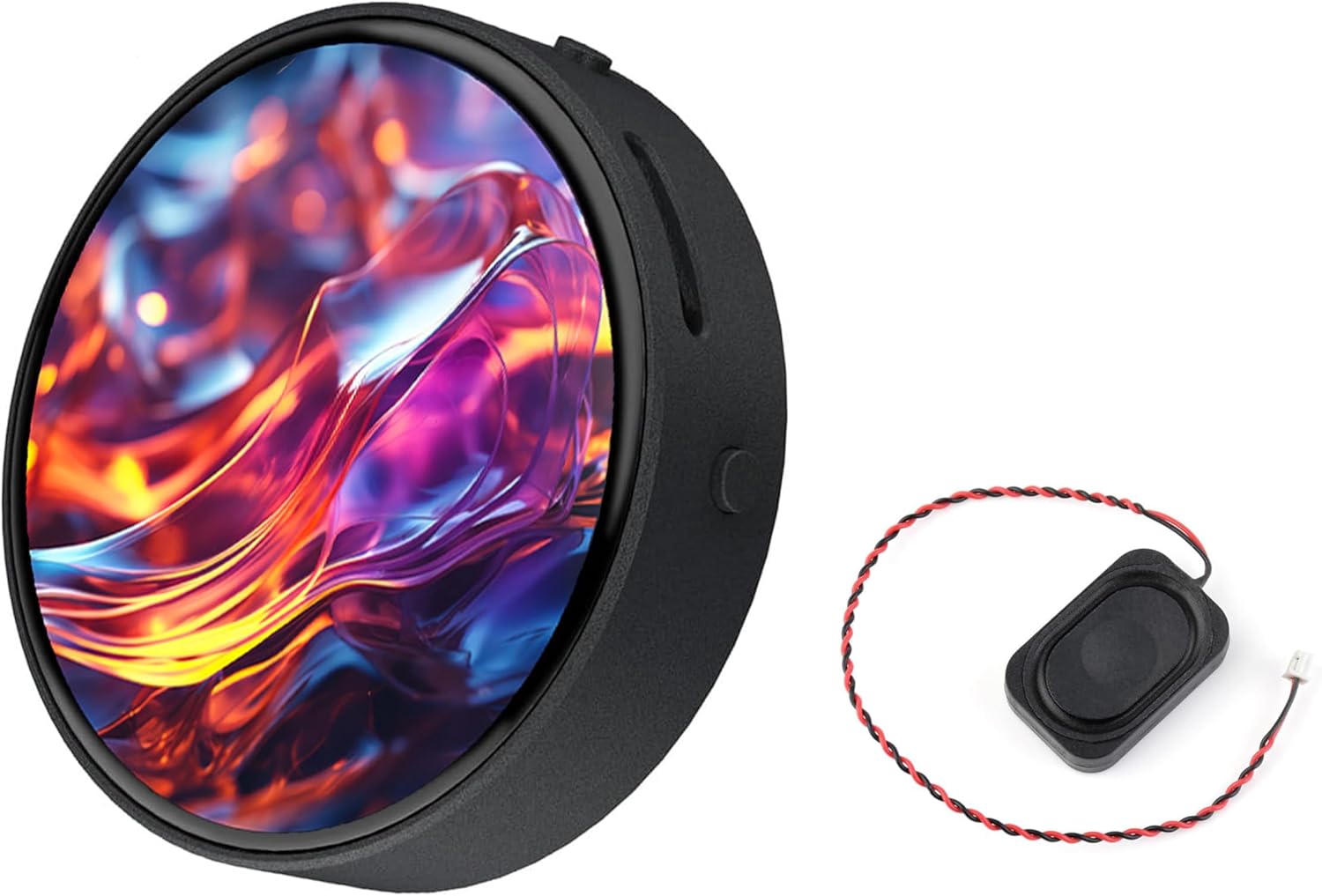 ESP32-S3 1.75inch AMOLED Round Touch Display Development Board, 466×466 Pixels, QSPI Interface, Onboard Dual Digital Microphone Array, Supports AI Speech Interaction, with Speaker and Case