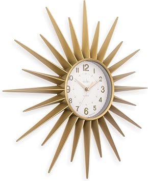 Acctim 21760 Stella Sprayed Starburst Wall Clock, Gold