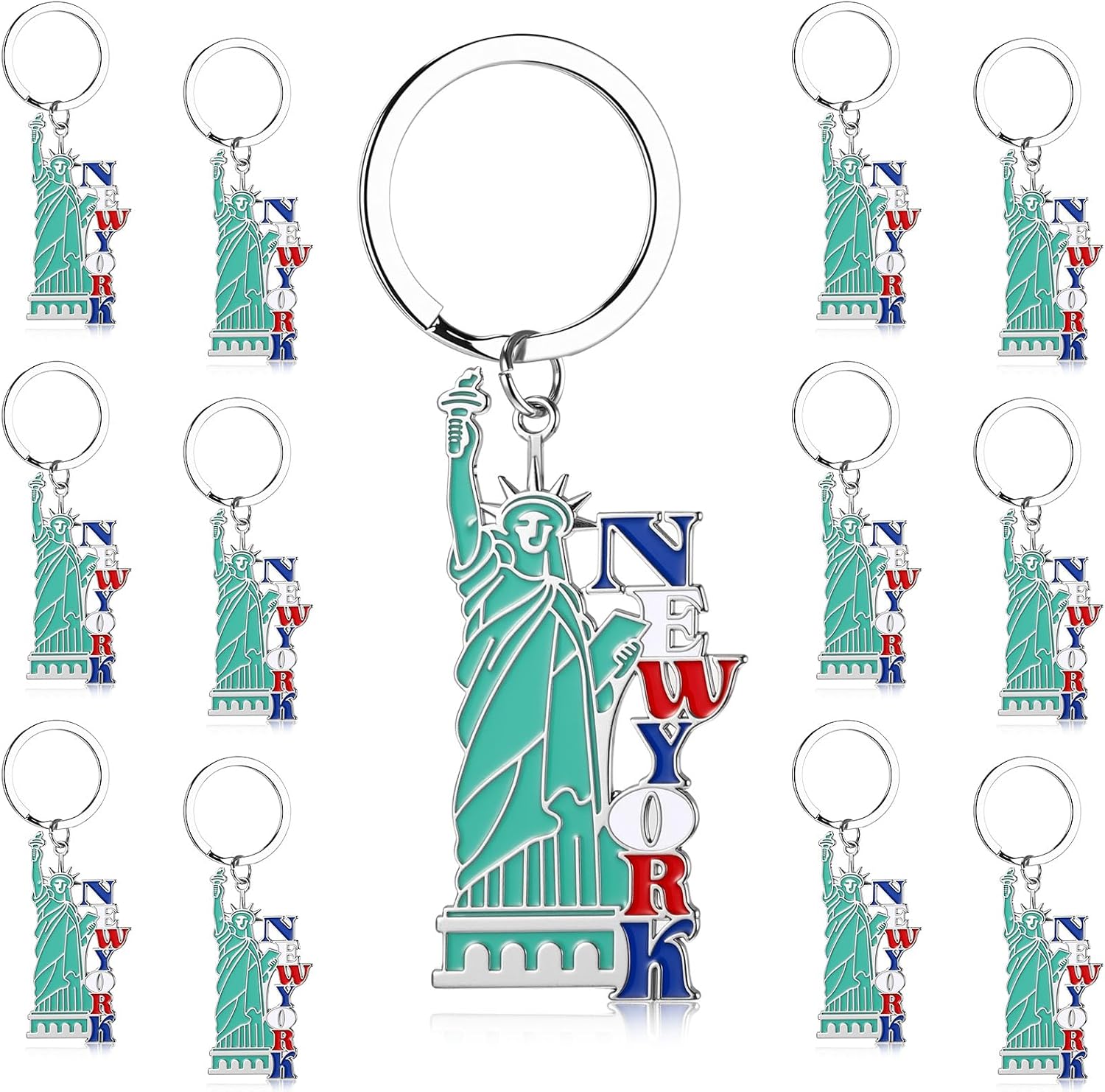 Equsion 24 Pcs New York Keychain Souvenirs Gifts