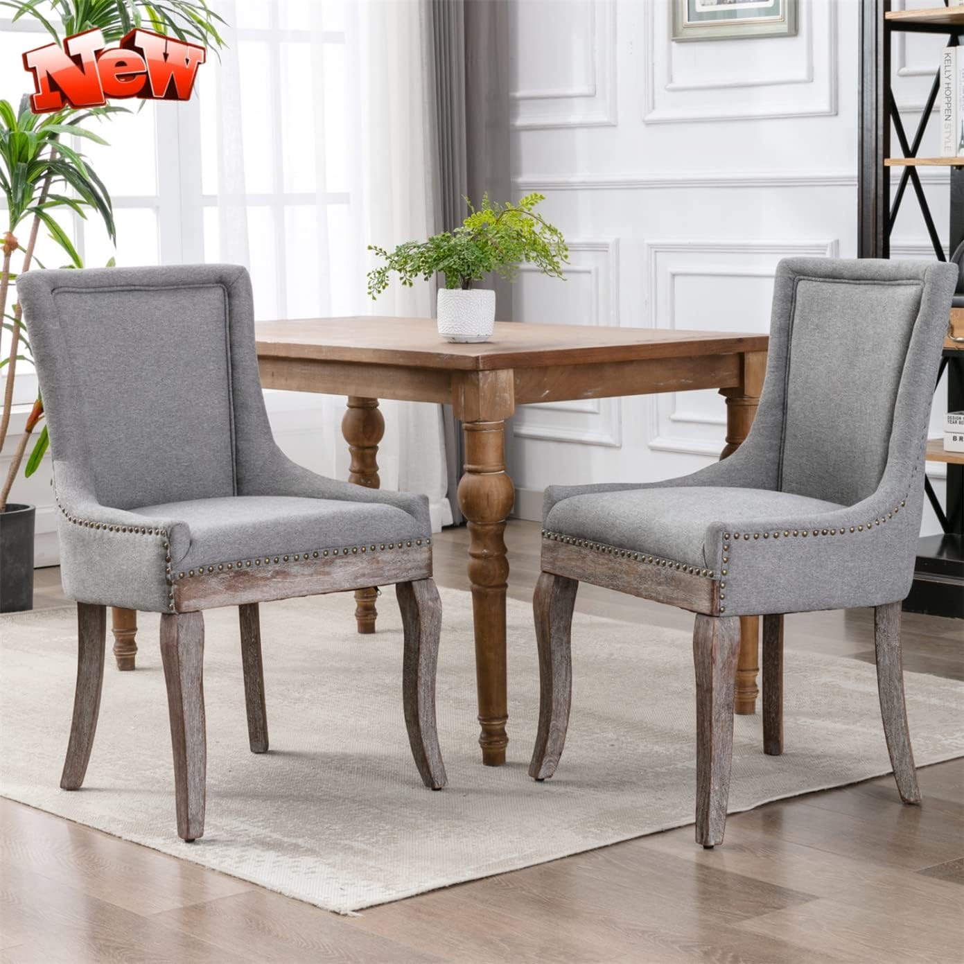 CPARTS Upgraded Version & Stronger Fabric Dining Chairs