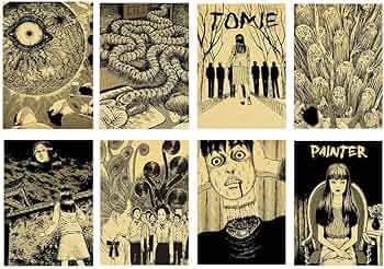 Amazon.co.jp: 川上富江 ポスター 伊藤潤二 8枚セット クリエイティブ