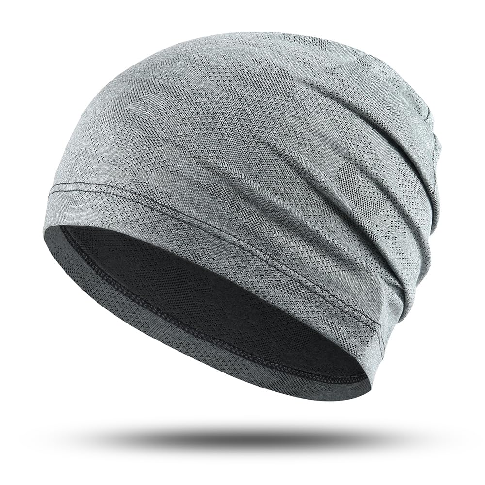 WTACTFUL Cooling Breathable Skull Cap Men Women, Sweat Wicking 1-2-4 Pack