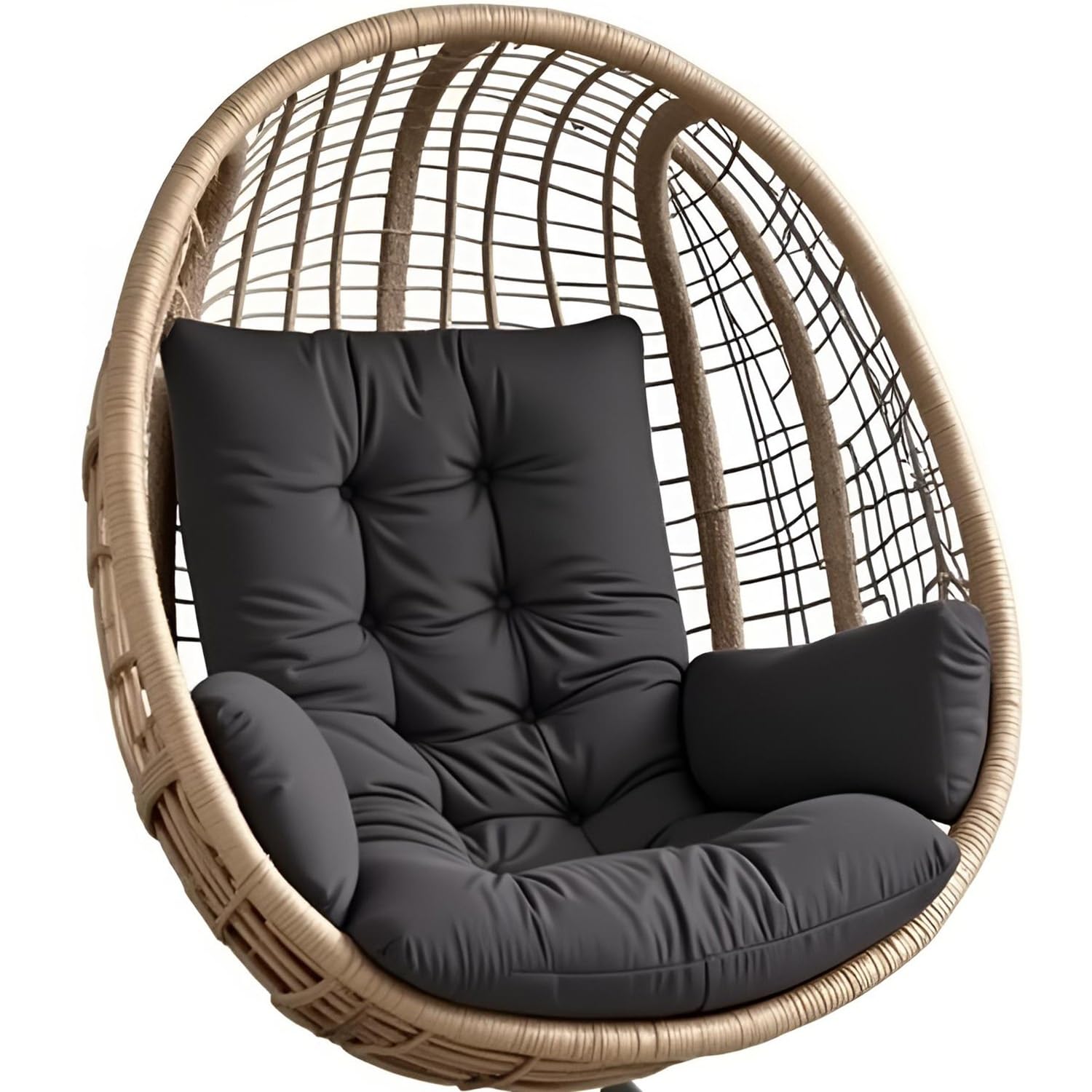 Cojín para silla oscilante de exterior mullido y cómodo con soporte ergonómico de brazos