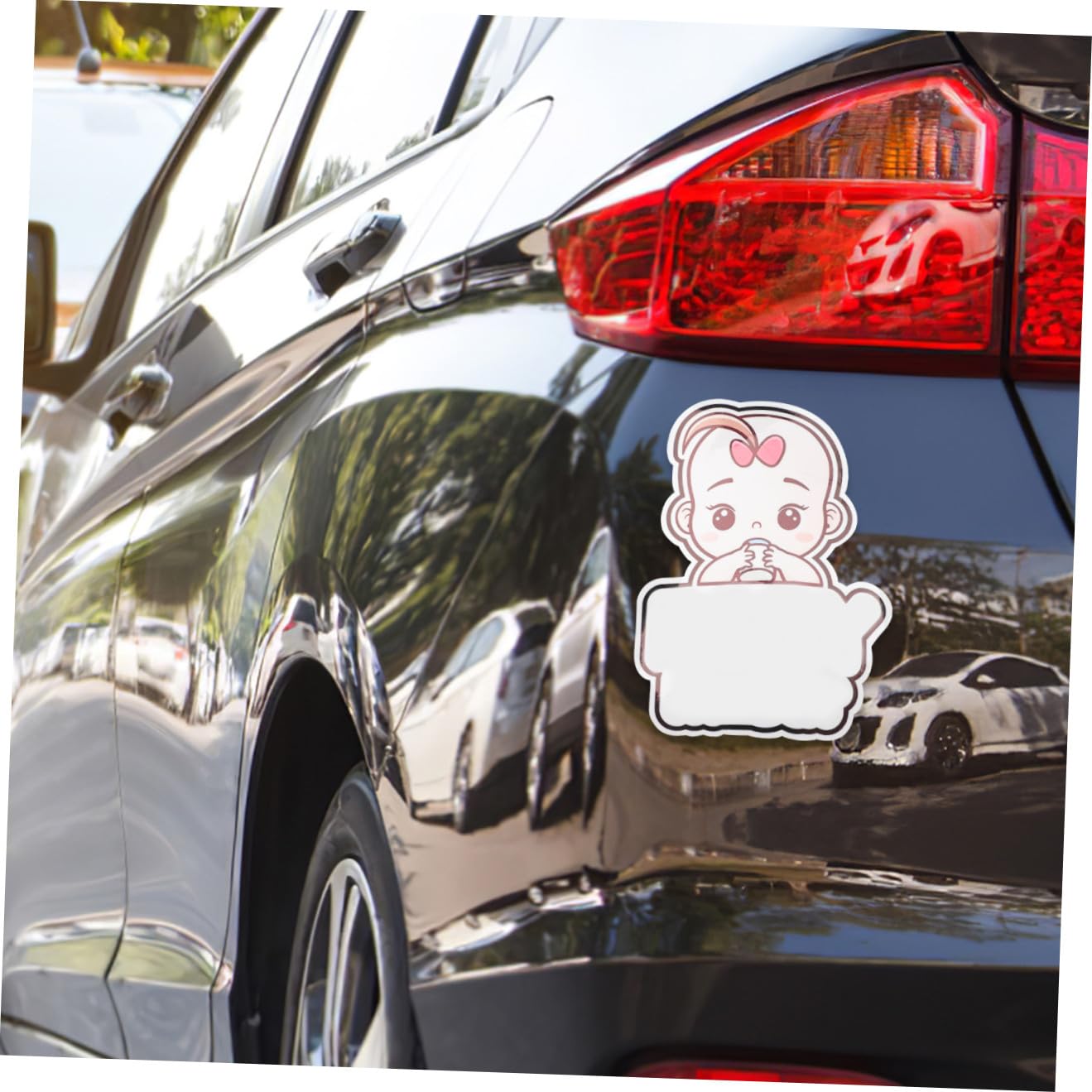 BESTonZON 15 Piezas coche de advertencia de pegatinas signo de bebe pegatina pegatinas reflectantes pegatina reflectante carro cochecito en la etiqueta del coche rosa