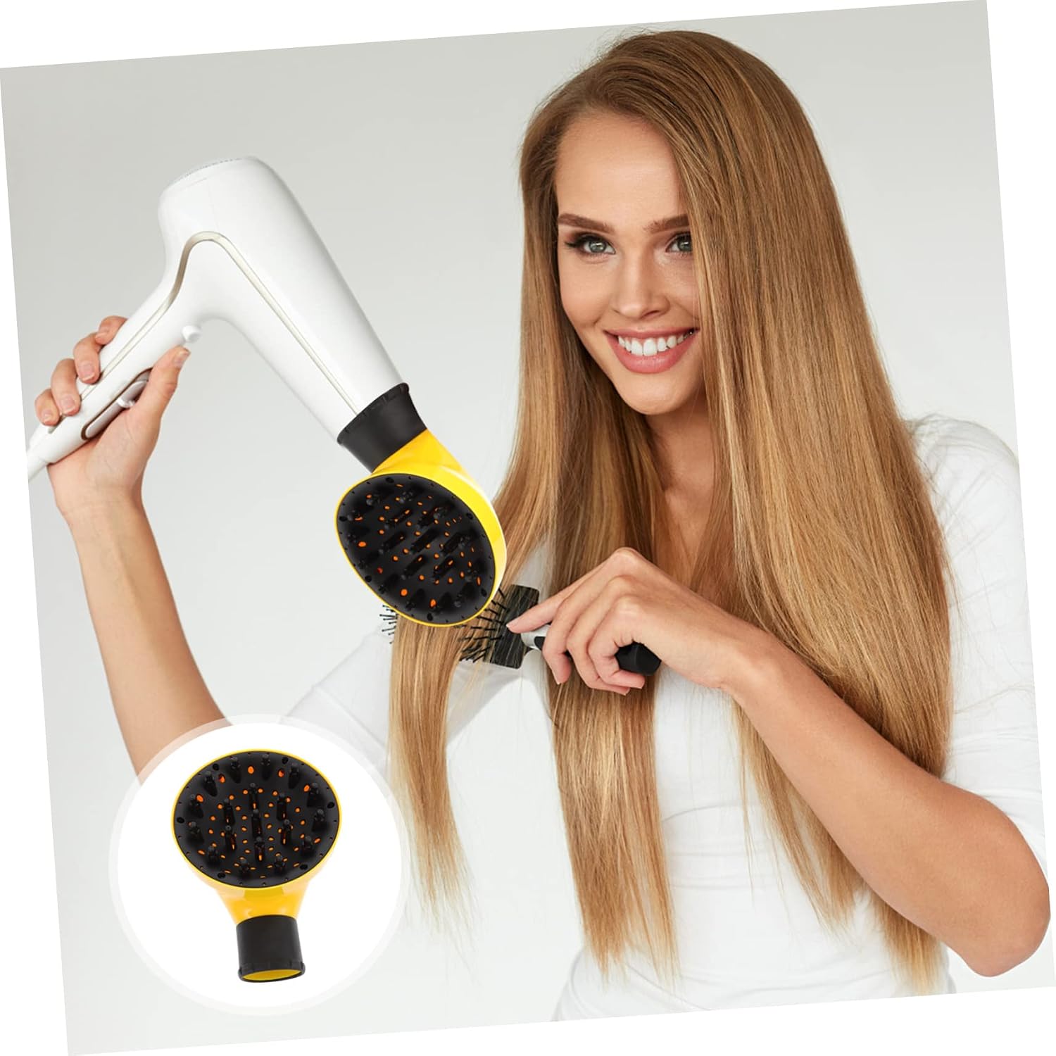 Beavorty Curly Hair Dryer Diffuser Attachment for Natural Wavy Hair Home Salon Tool to Reduce Frizz Texture and Save Drying Compatible Blow Dryers