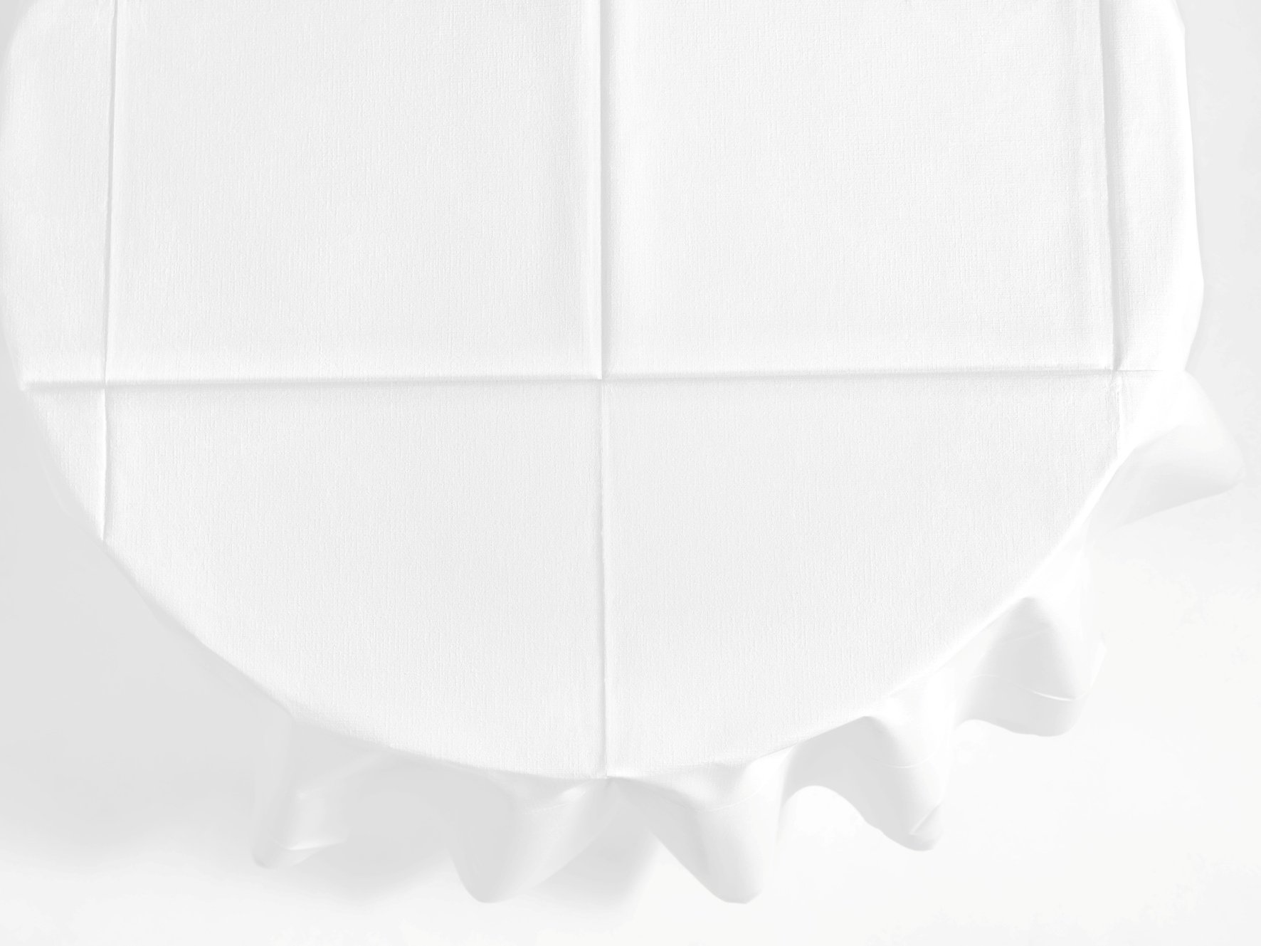 Duni 171137 rund Tischdecken, Evolin, 180 cm x 180 cm, weiß (15 Stück)
