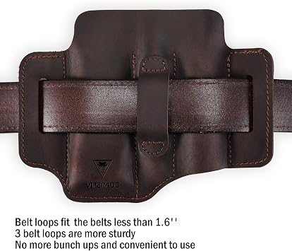 VIPERADE PJ29 Multitool Sheath for Belt, Leather EDC Pocket Organizer for Men, EDC Leather Sheath, Flashlight and Multitool Sheath, EDC Belt Organizer