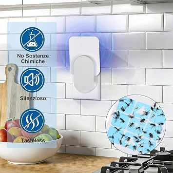 Flying Insect Trap, Plug-in Fruit Fly Traps for Indoors, Effectively Traps Gnats, Fruit Flies & All Flying Insects, Safe Design Ideal for Every Corner of Your Home(2 Pack)