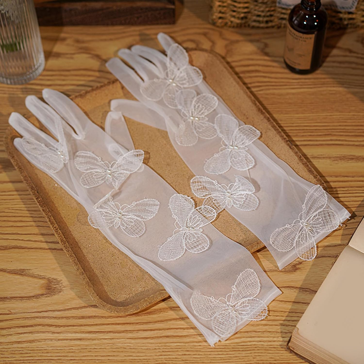 Gloves Long Sheer Wedding Dress Evening Party Accessories Handwear Photography Props Dress Accessory