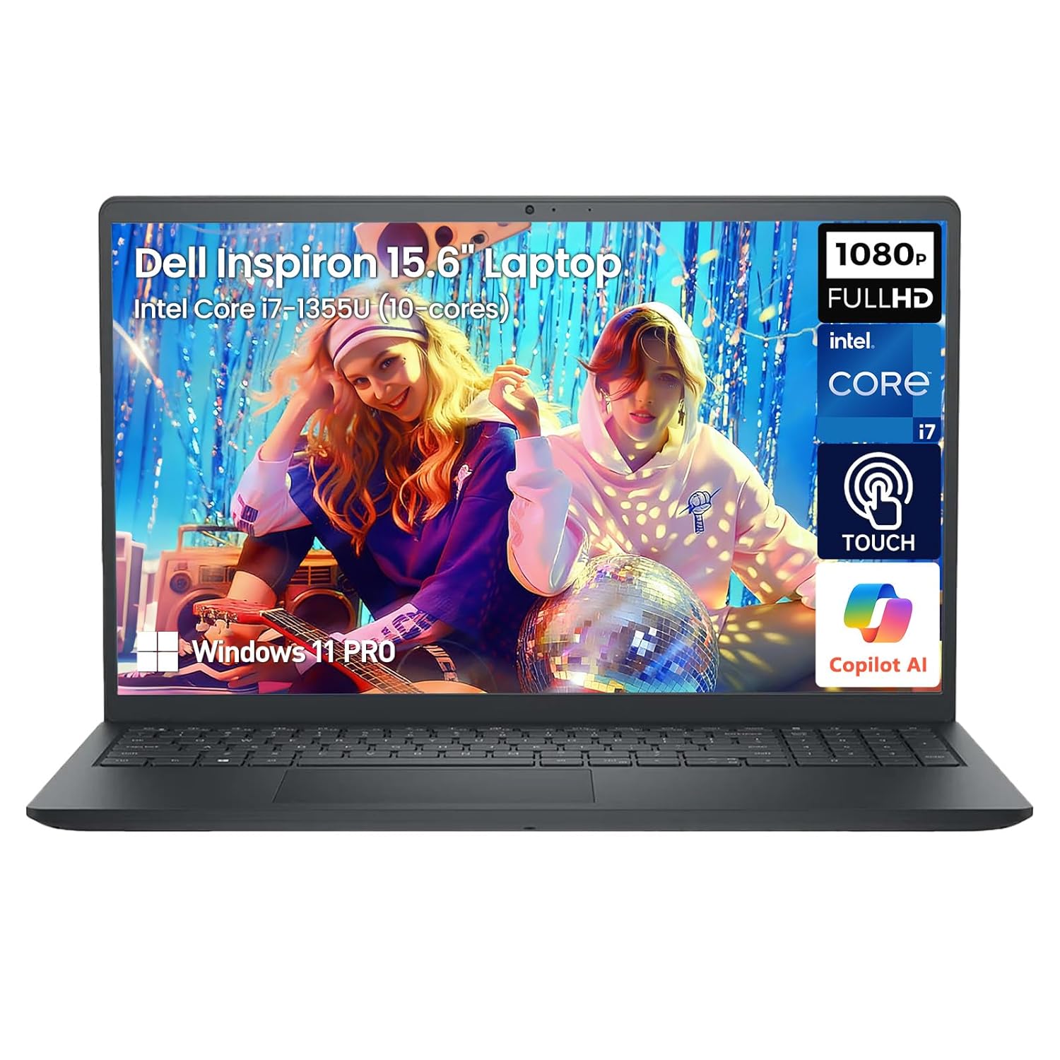 Dell 15 Laptop Touchscreen Computer 15 6 FHD IPS Touch Screen Business Laptop PC 13th Gen Intel Core