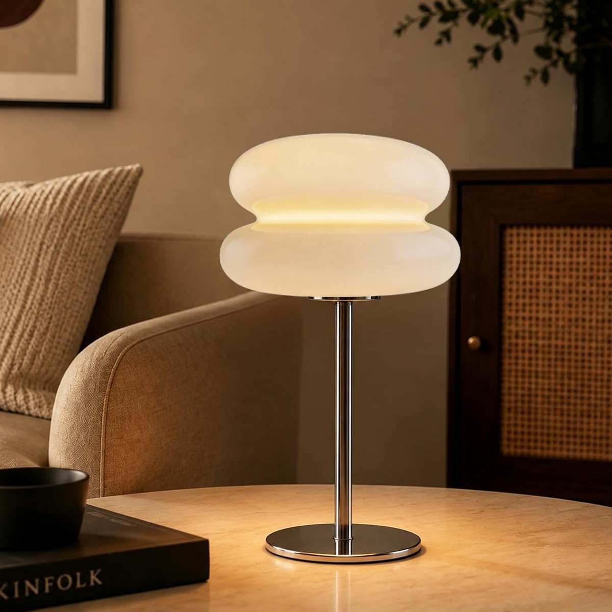 xiaojuande Mushroom lamp, Bedroom Medieval Modern Bedside Table lamp for Night