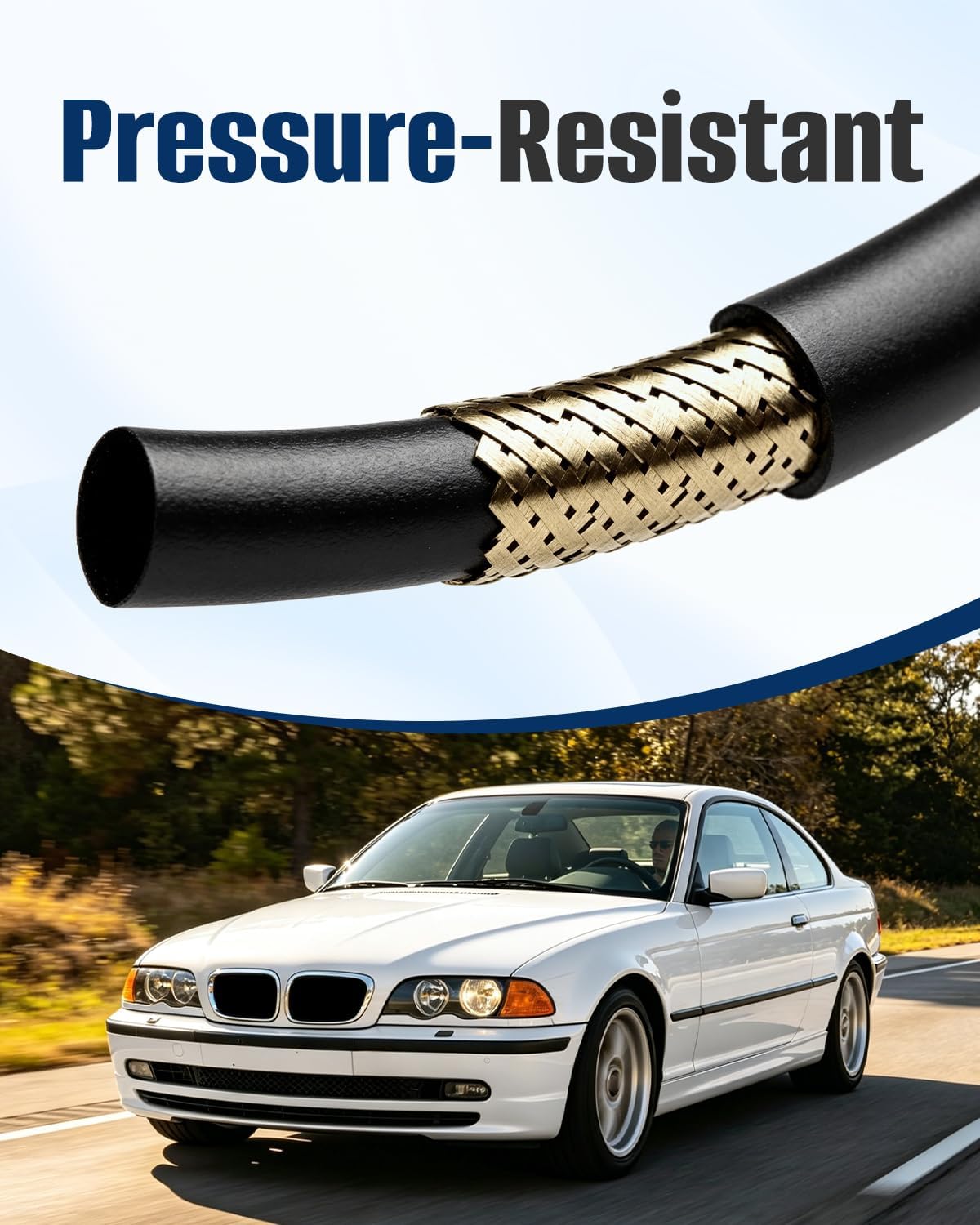 Power Steering Return Hose Line Assembly Fit for BMW E46 Series 320i 323Ci 323i 325C 325i 328Ci 328i 330Ci 330i, Replace 3403655 32411096494 32416796367