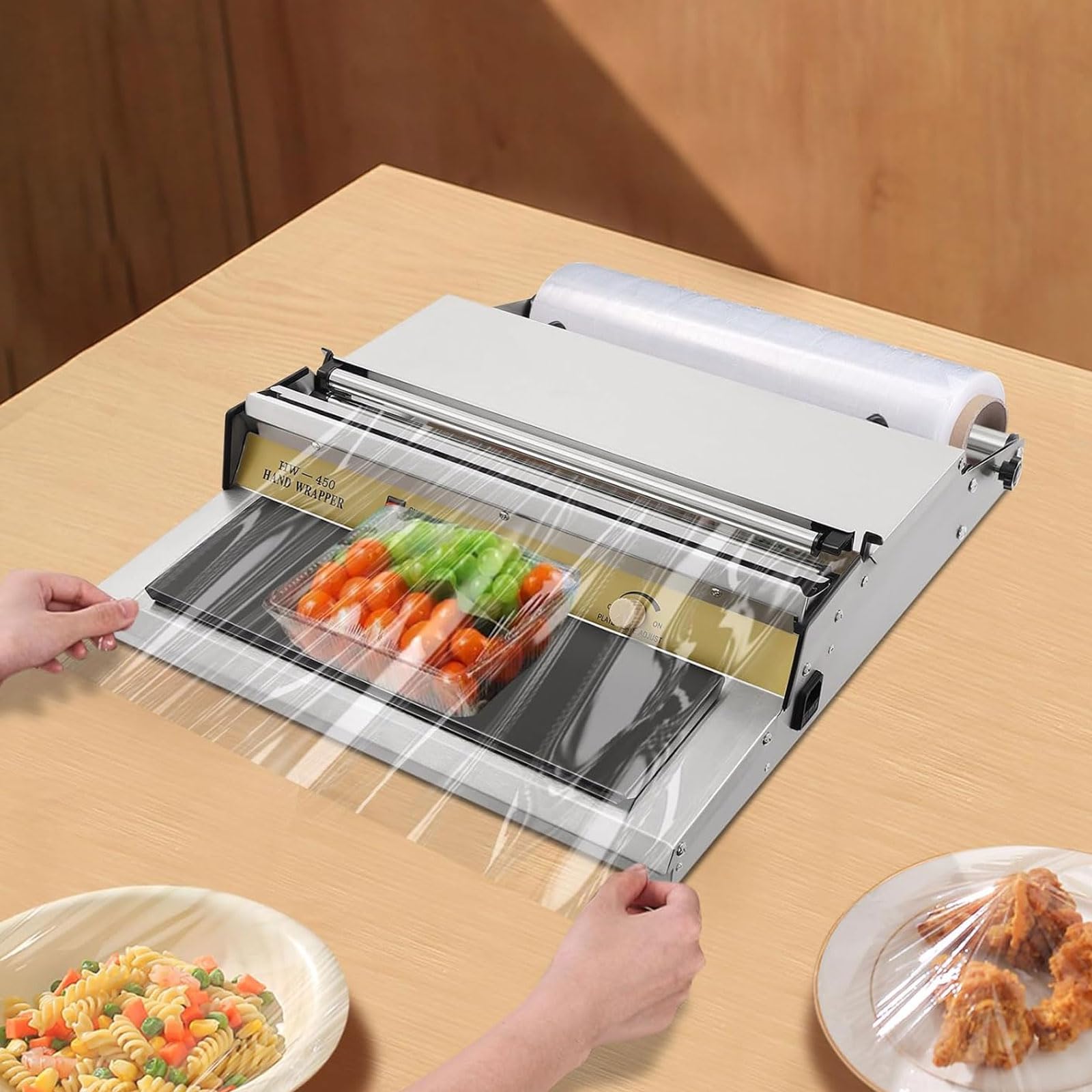 Envolvedora de alimentos de 300W ideal para supermercado y organización del hogar