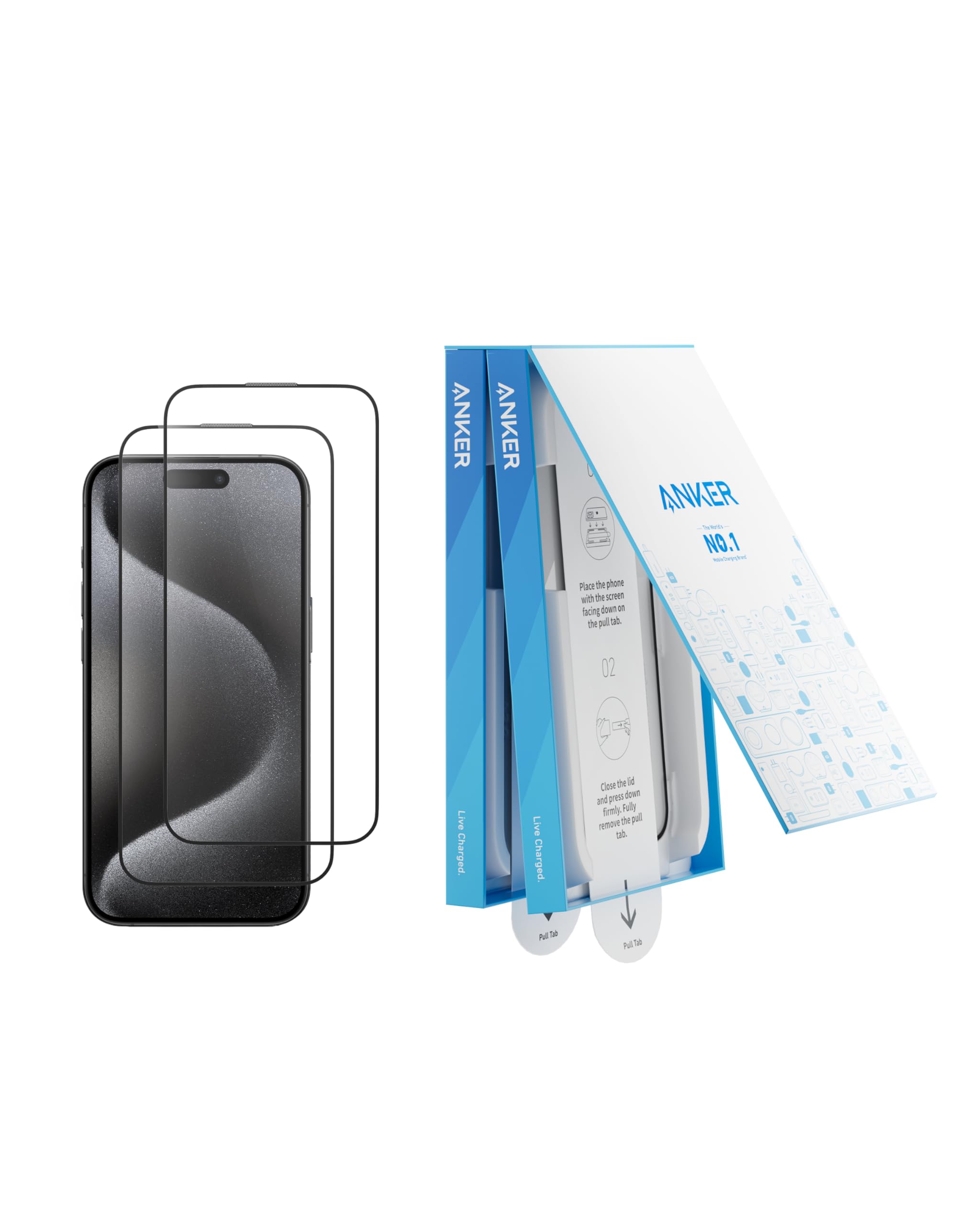 Amazon | Anker Easy Fit ガラスフィルムキット (HD, for iPhone 16