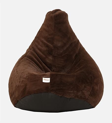 Miniatura 4 de SATTVA - Puf clásico de piel sintética 5XL para adultos, solo fundas para puf grande (sin relleno), puff Love Sack de gran tamaño, cremallera