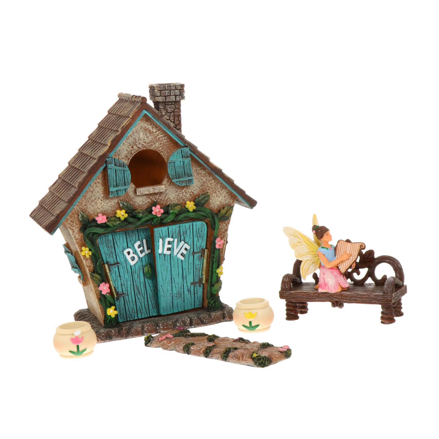Mini ornements de jardin déco pot fleur miniature résine extérieur