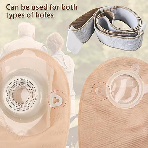 Miniatura 6 de 1 cinturón de ostomía ajustable para mujeres y hombres, se fija de forma segura a la bolsa de ostomía de 1.18 x 42 pulgadas para evitar la