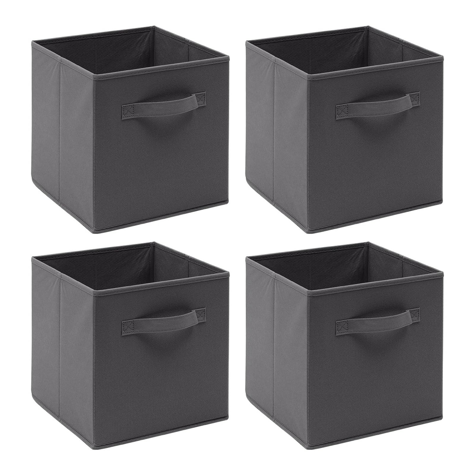 Boîtes de cubes rangement pliables en tissu résistant avec poignée paquet 4