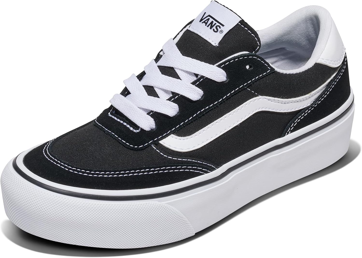 Black Sneakers with White Lace