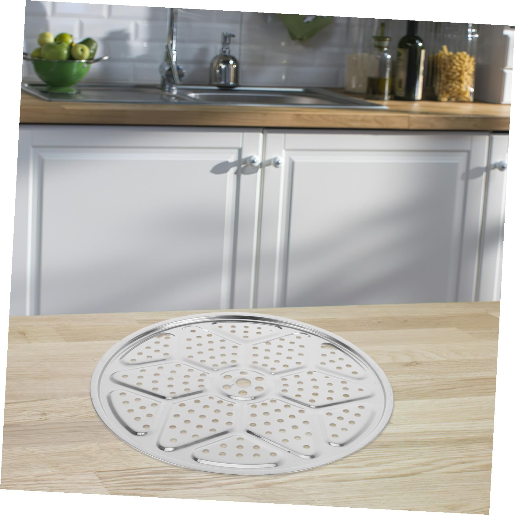 SHINEOFI 2 piezas Bandeja de Vapor Redonda de Acero Inoxidable de Rejilla para Cocinar al Vapor Compatible con Ollas y Cocedoras Presión Resistente y Duradera para Cocina Doméstica y