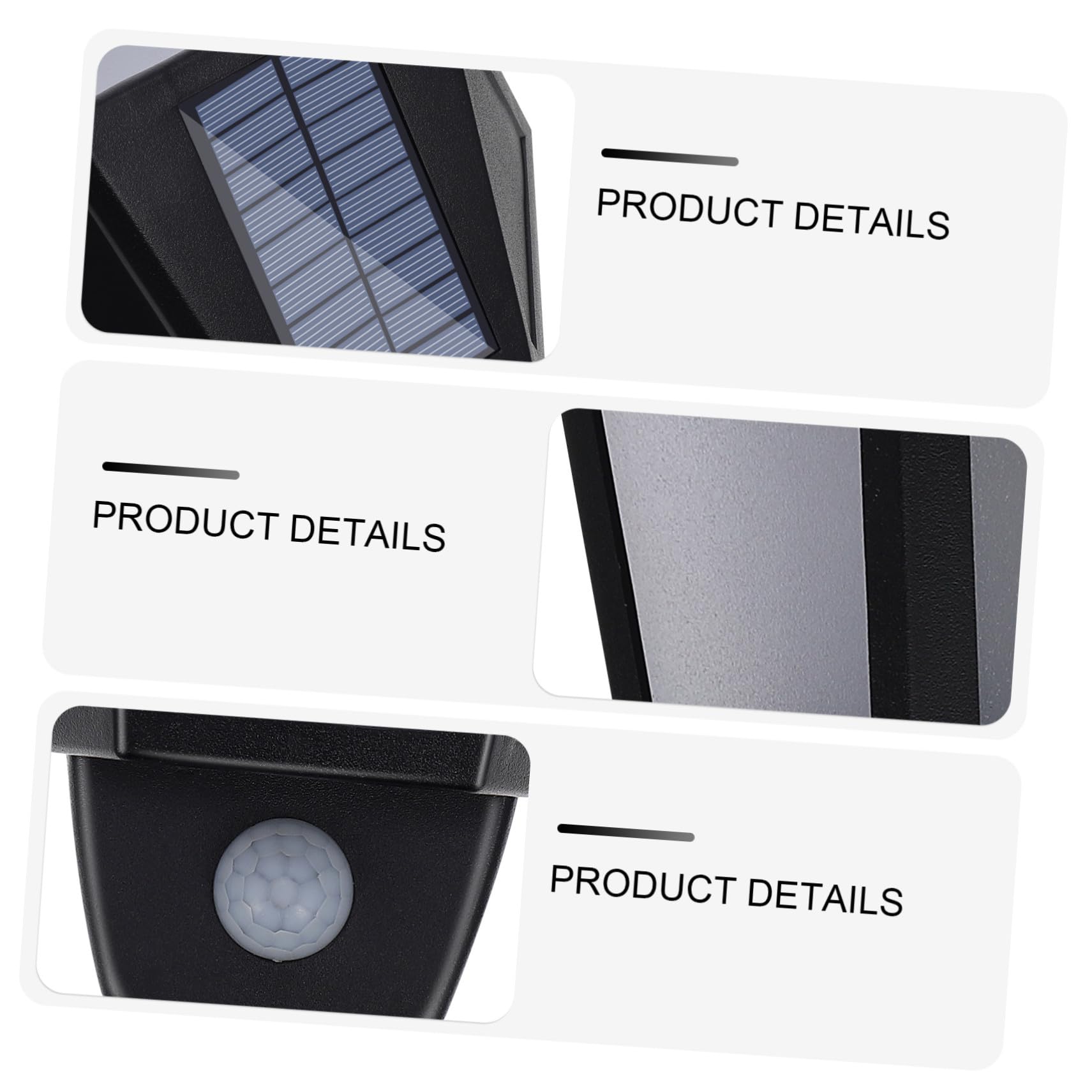 jojofuny Solar Außenwandleuchte LED mit 2 Smd, Schwarz, 1 Satz