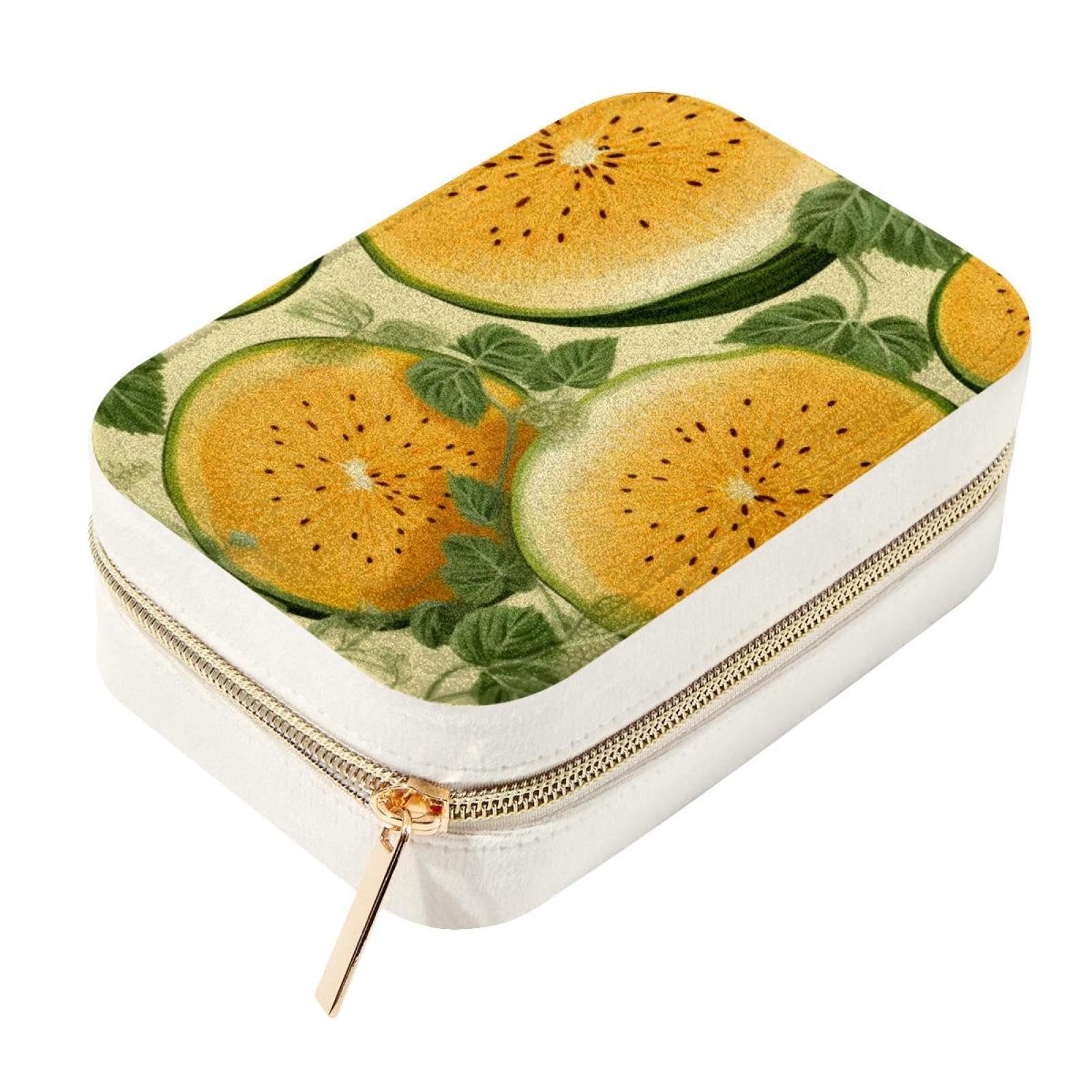 Joyero con patrón de melón elegante ideal para regalar collares