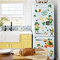 Vista 5 de Calcomanías estáticas reutilizables para ventana del día de San Patricio, estilo duende grande, reutilizables, para decoraciones del día de San