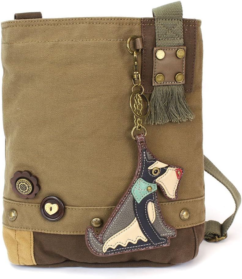 Chala Patch Crossbody Bag, Schnauzer, Olive