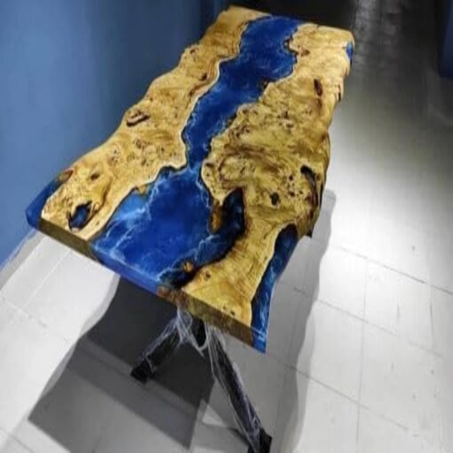 Customized Large Epoxy Table – Ocean Meets Desert Resin Dining Table for 2, 4, 6, 8 – Epoxy Coffee Table – Unique Living Room & Home Décor Furniture