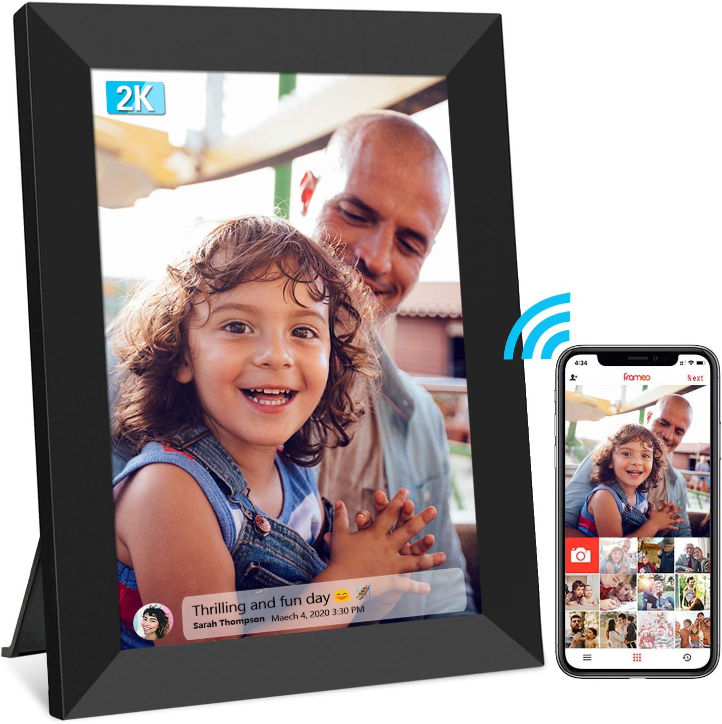 Big Sale FRAMEO WiFi Digital Picture Frame 10 Inch IPS Touch Screen 2048x1536 2K Ultra-Clear Display, 16GB Storage, Auto-Rotate, Easy Setup to Share Photos & Videos via Free App from Anywhere Lowest Price FRAMEO WiFi Digital Picture Frame 10 Inch IPS Touch Screen 2048x1536 2K Ultra-Clear Display, 16GB Storage, Auto-Rotate, Easy Setup to Share Photos & Videos via Free App from Anywhere