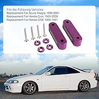 Vista 3 de JDMSPEED Anodizado Púrpura JDMSPEED Desplazador de Capot, Elevador de Capot, 3/4" Reemplazo Para Honda Civic CRX Del Sol Acura Integra