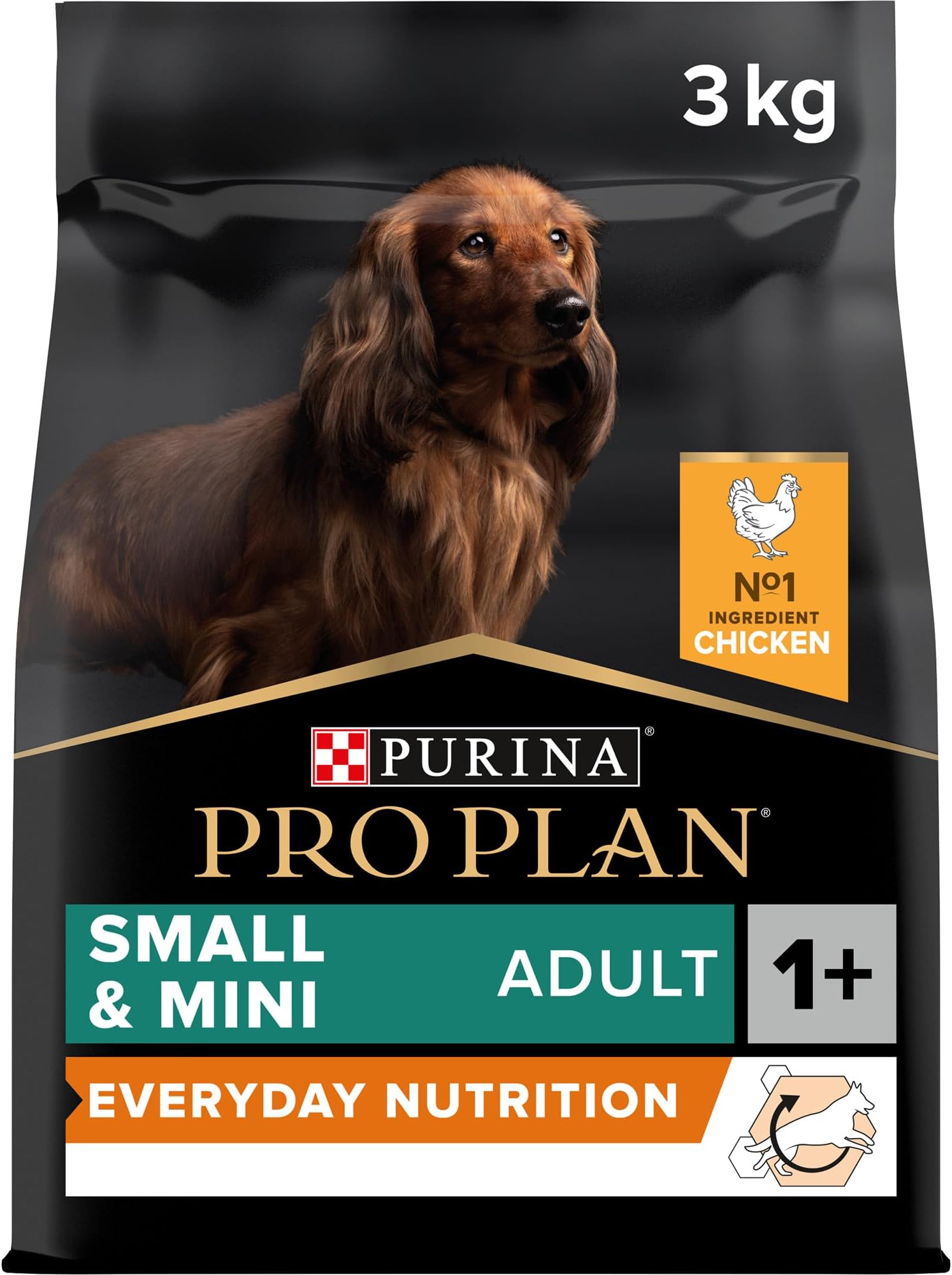 Proplan Small And Mini Adult Dog Food-Chicken, Brown, 3.0 Kg, 12272216