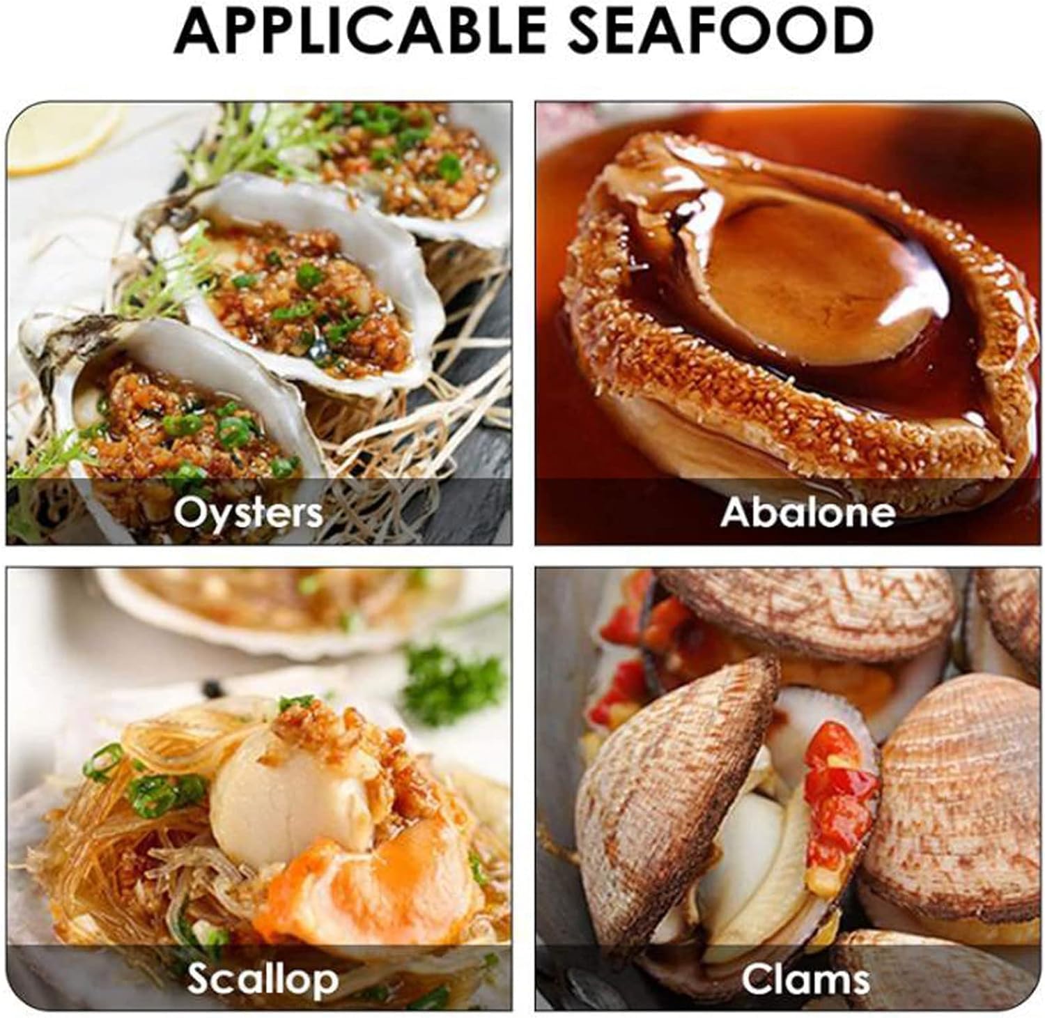 Oyster Clam Opener Machine, Stainless Steel Oytser Shucker Tool, Easy to Use Oyster Knife, Including Two Oyster Shucking Knife,Glove and G-Clip, Seafood Tools for Hotel Family Buffet