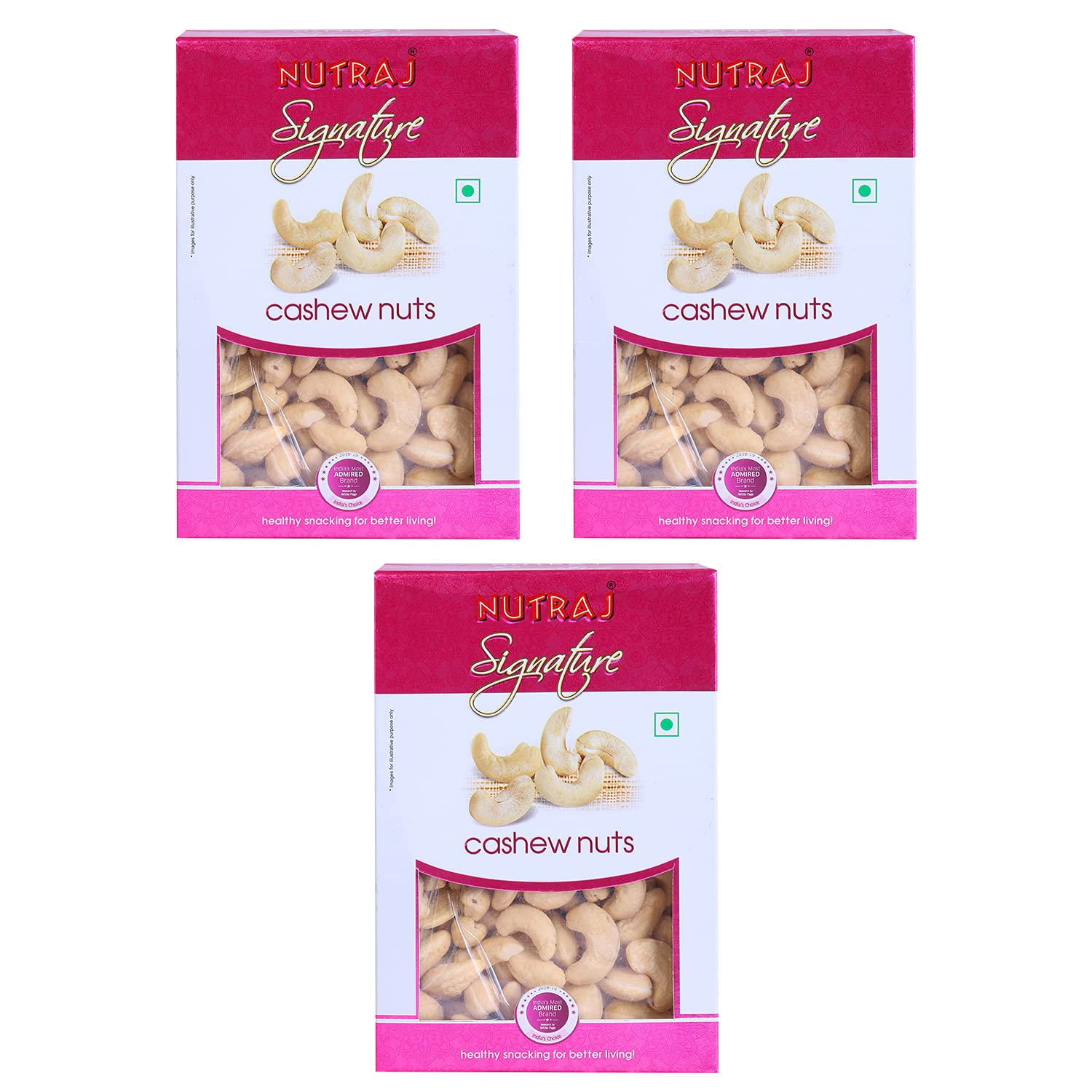 Nutraj Signature Cashew Nuts (Plain Kaju) W240 600G (200Gx3) - Vacuum Pack | Cashew | Premium Crunchy Kaju, Rich In Magnesium, Copper & Phosphorus, Dried (B01ABTZUTK) Amazon Price History, Amazon Price Tracker